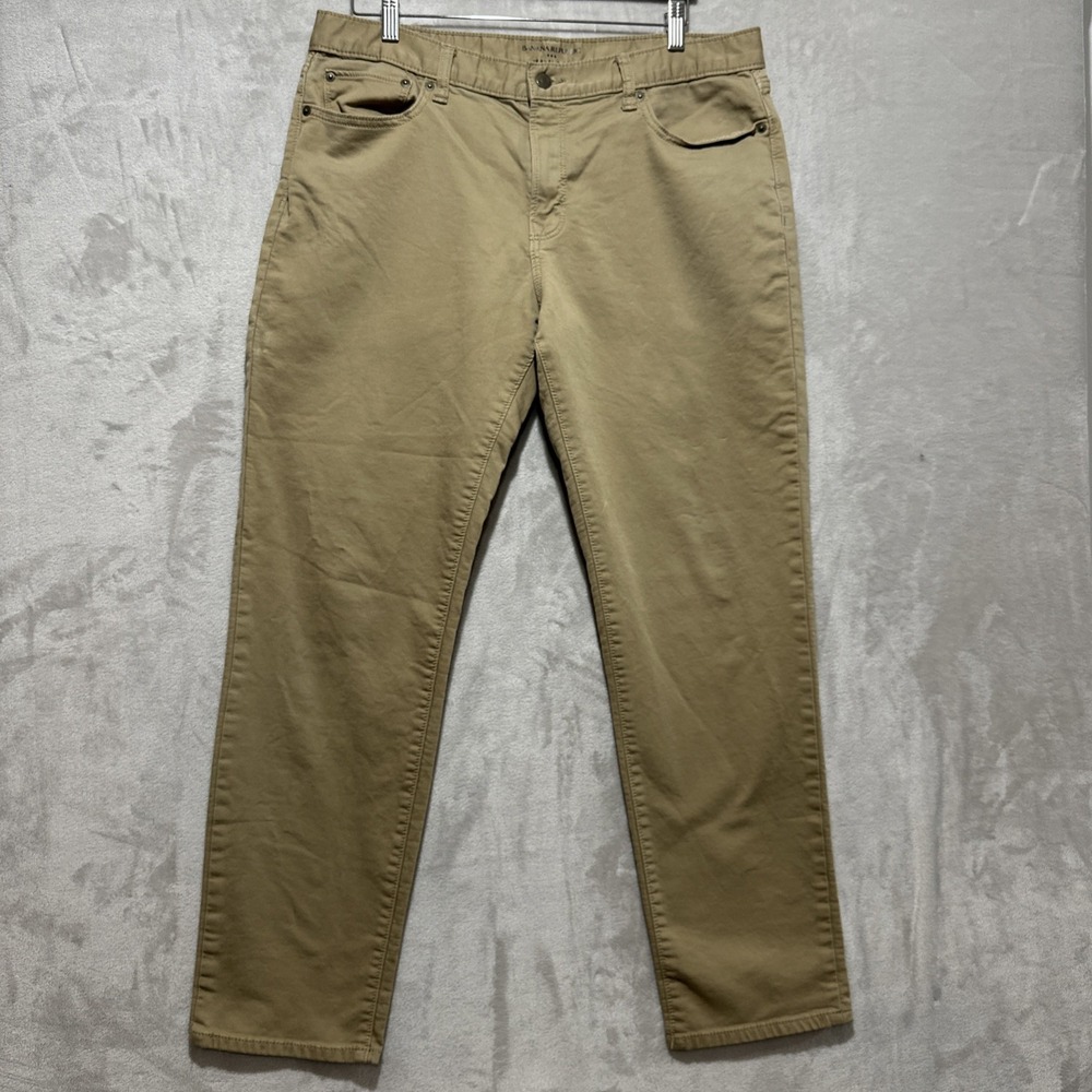 Banana Republic Travel‎ Jean Slim Pants Jeans Men's 36 Beige Pockets Belt Loops